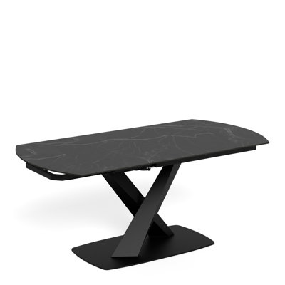 Burhardt 180 cm Extendable Dining Table with Steel Base