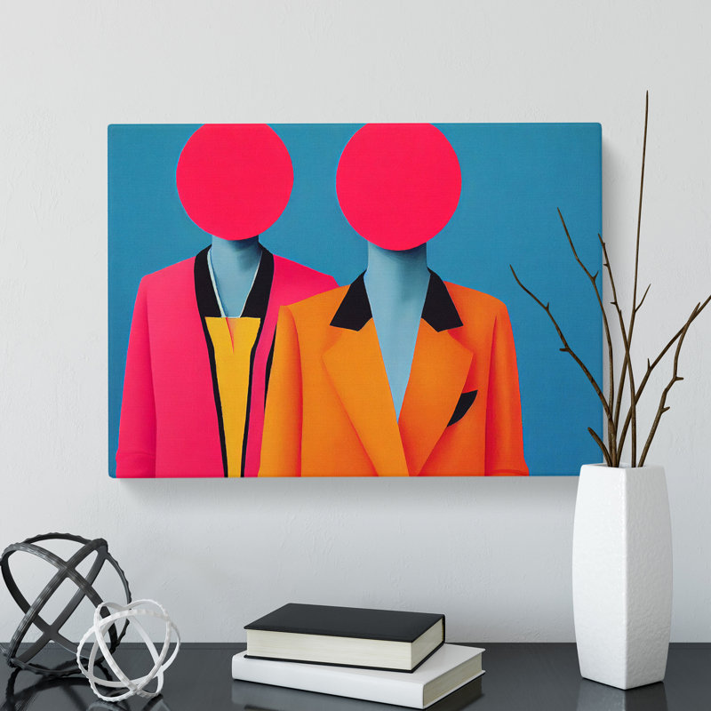 Two Women Abstract Vol.2 - Wrapped Canvas, 40cm H x 60cm W x 3cm D