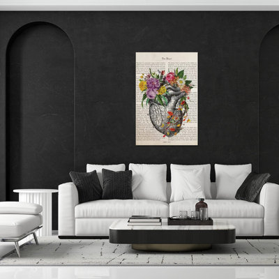 Le cœur imprimé sur verre acrylique
