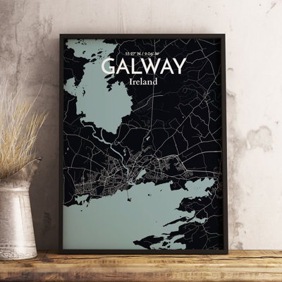 Galway City Map - No Frame Print
