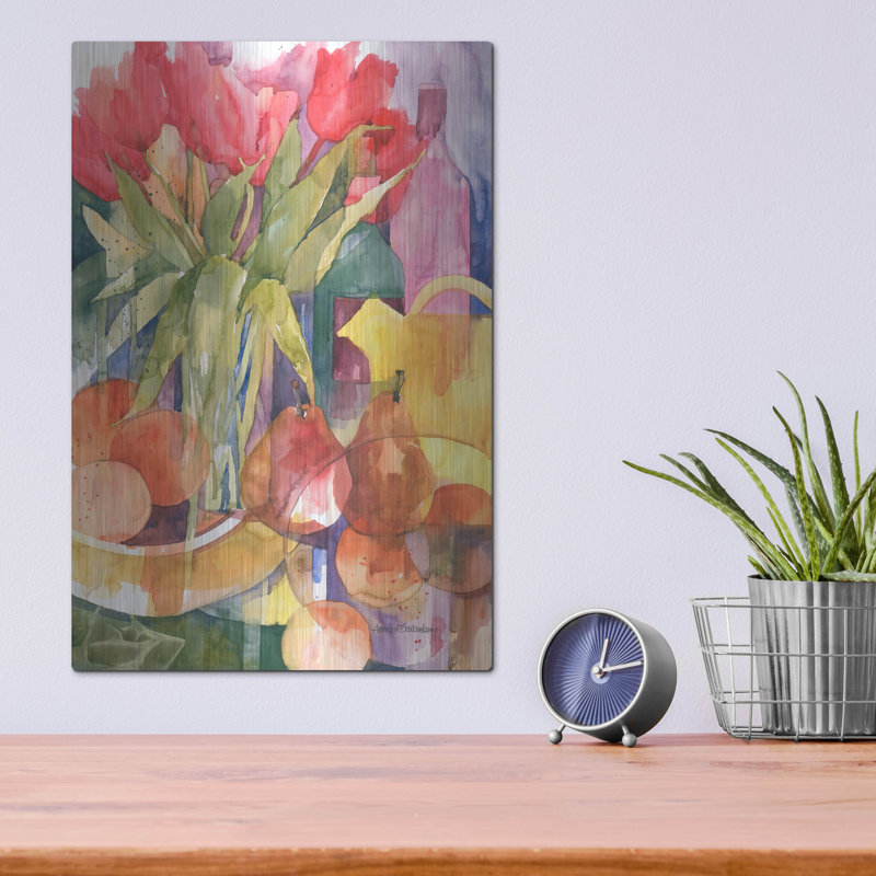 «Table Table Tulips» par Annelein Beukenkamp, art mural en métal, H 16 po x l 12 po
