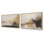 Ensemble de 2 estampes en cuivre rustique élégantes dans un cadre noir, 18 po x 24 po