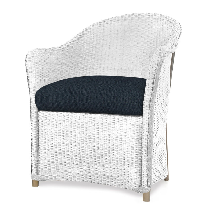 Weekend Retreat Outdoor Dining Armchair, Sandberg Navy, White