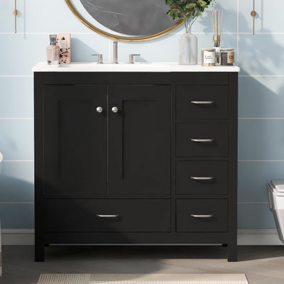 Meuble-lavabo 36 po avec lavabo en céramique