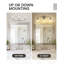 Éclairage pour meuble-lavabo de campagne 3 lumières 23 pouces, abat-jour globe en verre transparent, nickel brossé-2026366299-2026366297