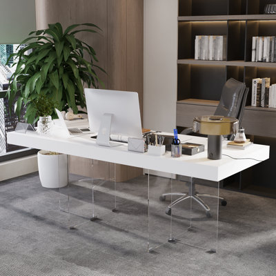 Glass Base Writing Desk