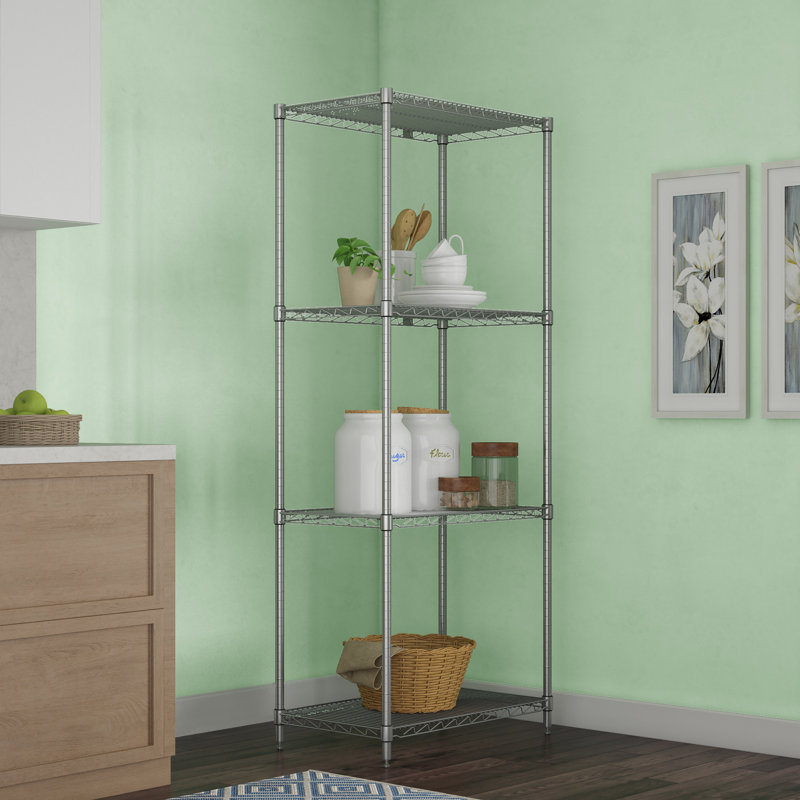 Étagère de démarrage, Époxy argent, H 74 po x l 30 po x P 21 po