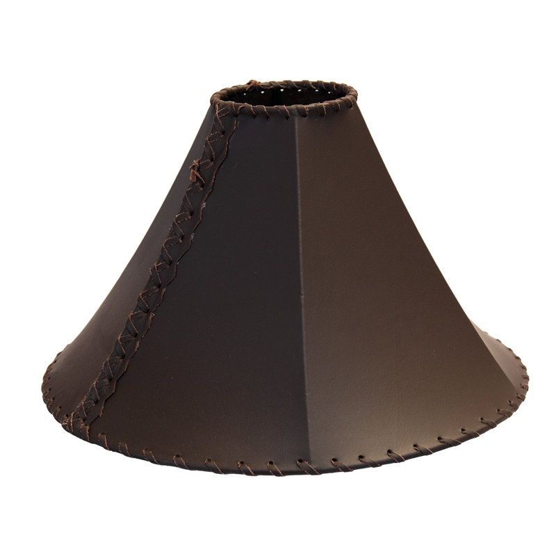 Abat-jour en cuir Heritage, abat-jour en cuir, H 11 po x l 12 po x P 12 po