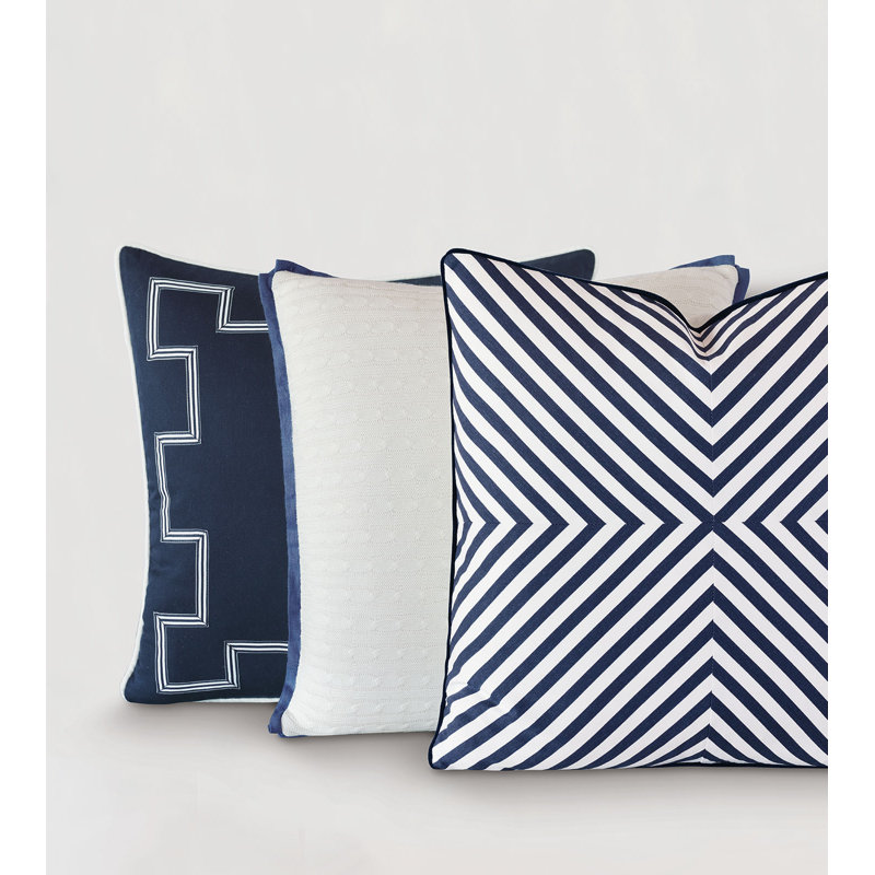 Summerhouse Square Pillow Cover & Insert, Feather