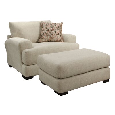 Sebbi 53"" Wide Polyester Club Chair and Ottoman -  Red Barrel Studio®, 7A5694F7AE2542878113852D228B996C