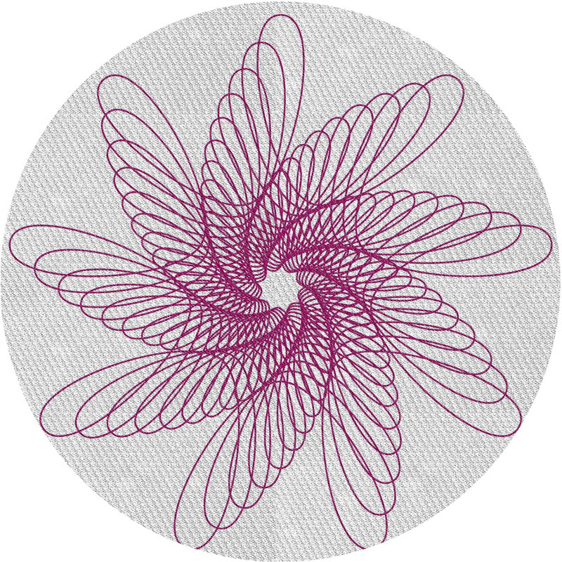 Violet Tapis décoratif, Rond 6 pi