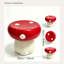 Orange Mushroom Resin Accent Stool, 13 x 13.4 Inches, Orange-1979483368