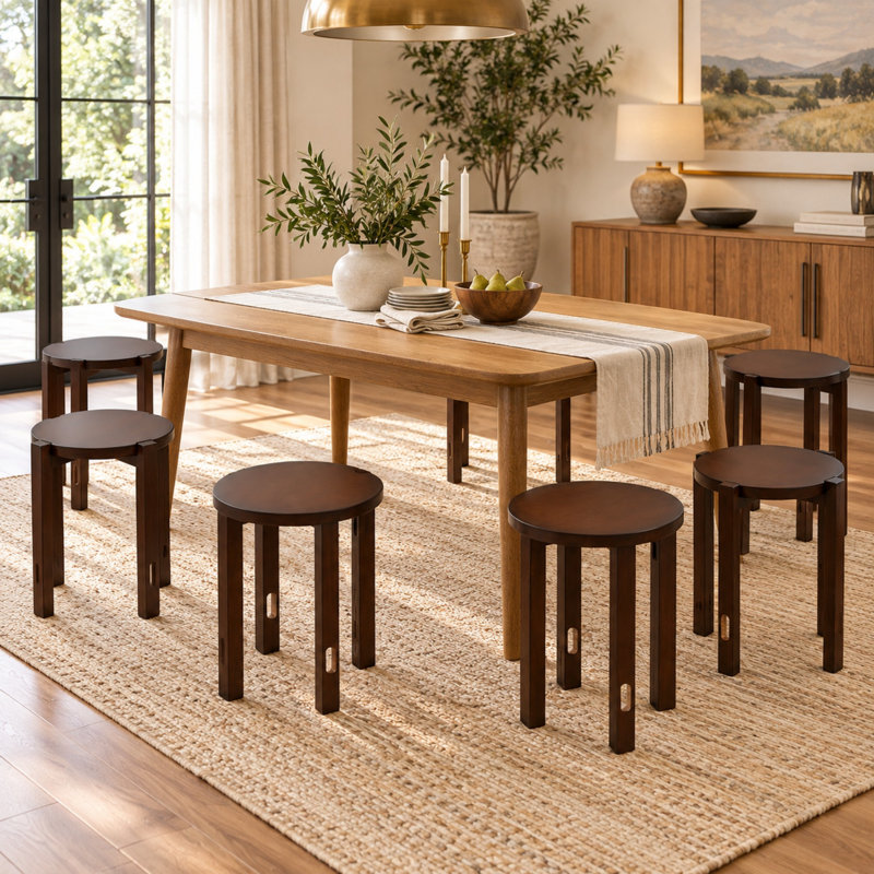 Solid Wood Accent Stool