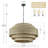 Amishi 8 - Light 26in Rattan Dimmable Shaded Tiered Chandelier with Adjustable Black Chain