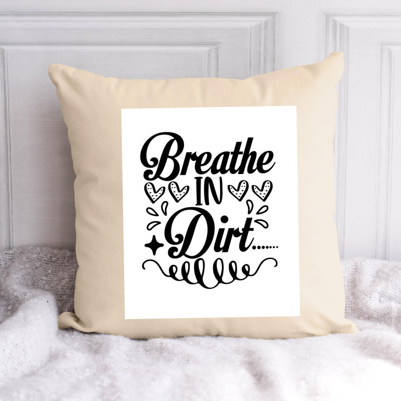 Amour de jardin - Citation amusante 252 - Coussin décoratif inclus, H 18 po x l 18 po
