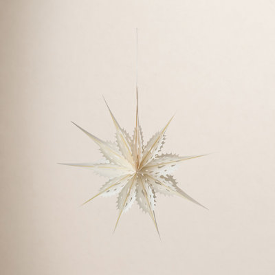 Recycled Paper Folding Snowflake Ornament