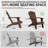 Adirondack Chair, Outdoor Oversized 350Lbs Patio Chair with Cup Holder, All-Season Weatherproof and Fade-Resistant Outdoors Seating,Brown-1080730731-1096310035