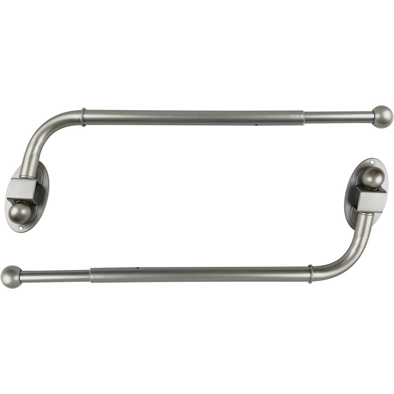 Tringle à rideaux simple réglable Ronna, H 0,5 po x l 24 po x p 0,5 po, Étain