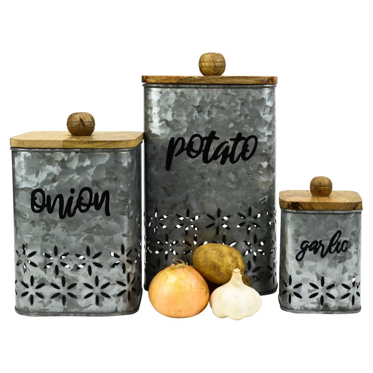 Abby 3 Piece Kitchen Canister Set Rosalind Wheeler