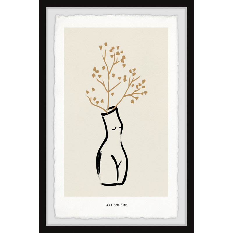 «Body figure Vase», reproduction encadrée, H 12 po x l 8 po x P 1,5 po