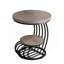 Table de canapé 2 niveaux, table d'appoint ronde, table de bout