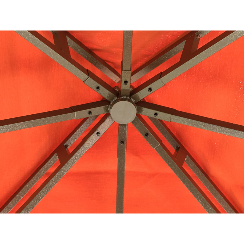 Barcelona 10 Ft. W x 12 Ft. D Aluminum Patio Gazebo with Mosquito Netting, Rust