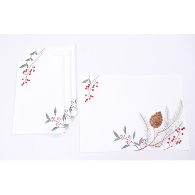 Récapitulatif de 20 po pinecone et baies brodé Inglestone Common