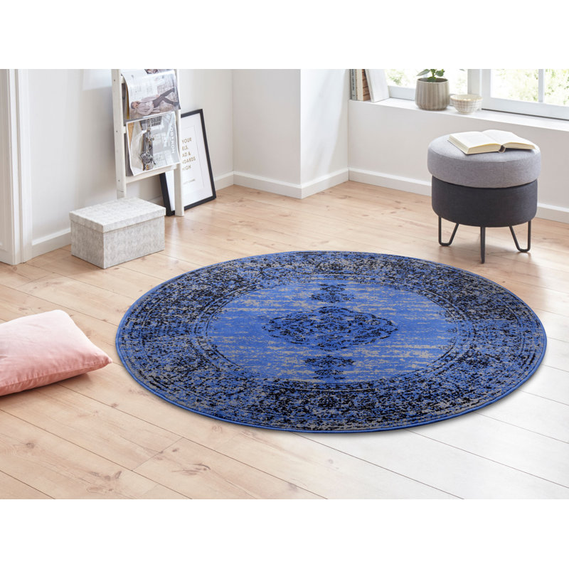 Mridional Blue Rug, Round 160cm