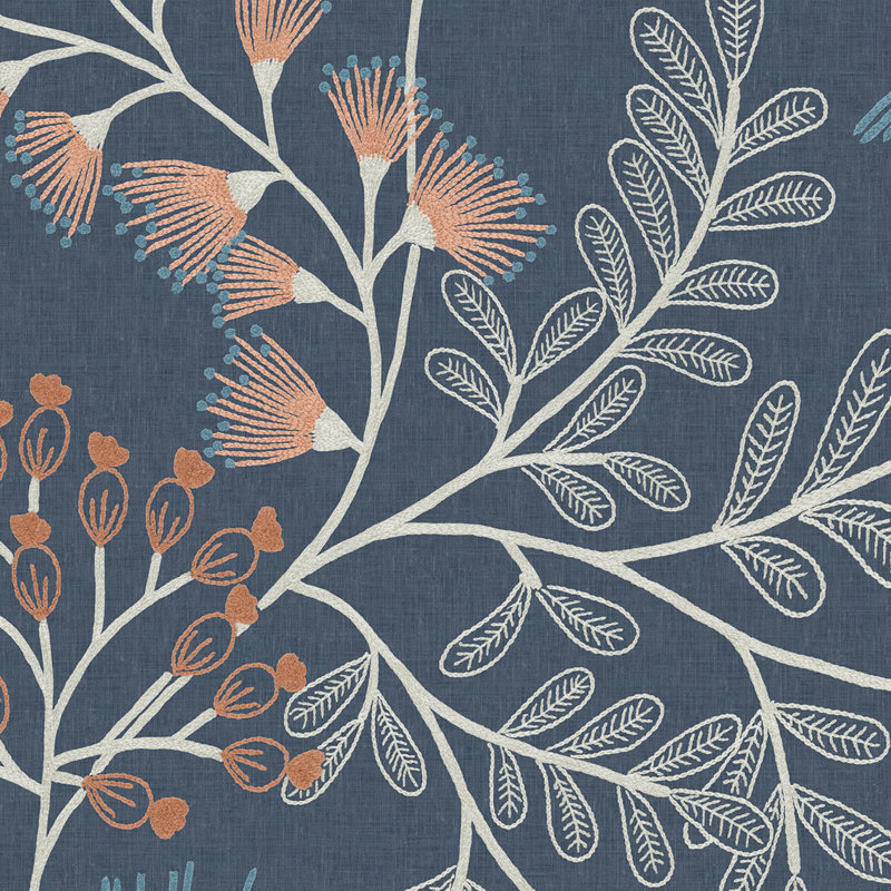 Richmond Navy Wallpaper, Blue