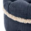 Banc de rangement bleu 29,5 po avec boutons, revêtement en tissu, frange à pampilles, utilisation multi-scénario, pieds en bois stables rembourrés, mousse haute densité, idéale pour la chambre à coucher et le vestibule-1164164013