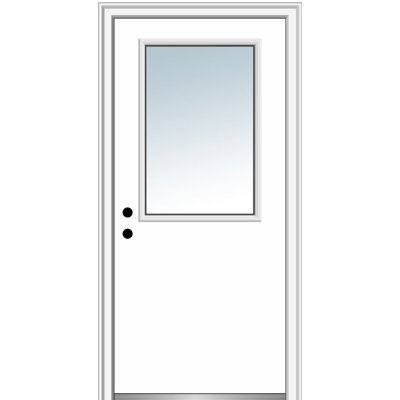 Portes d’entrée pré-raccrochées en acier 0,5 lite