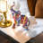 Elephant With Trunk Up Colourful Modern Resin Statue - Berdan Unique Modern Home Décor, 8"x4"x 10"H