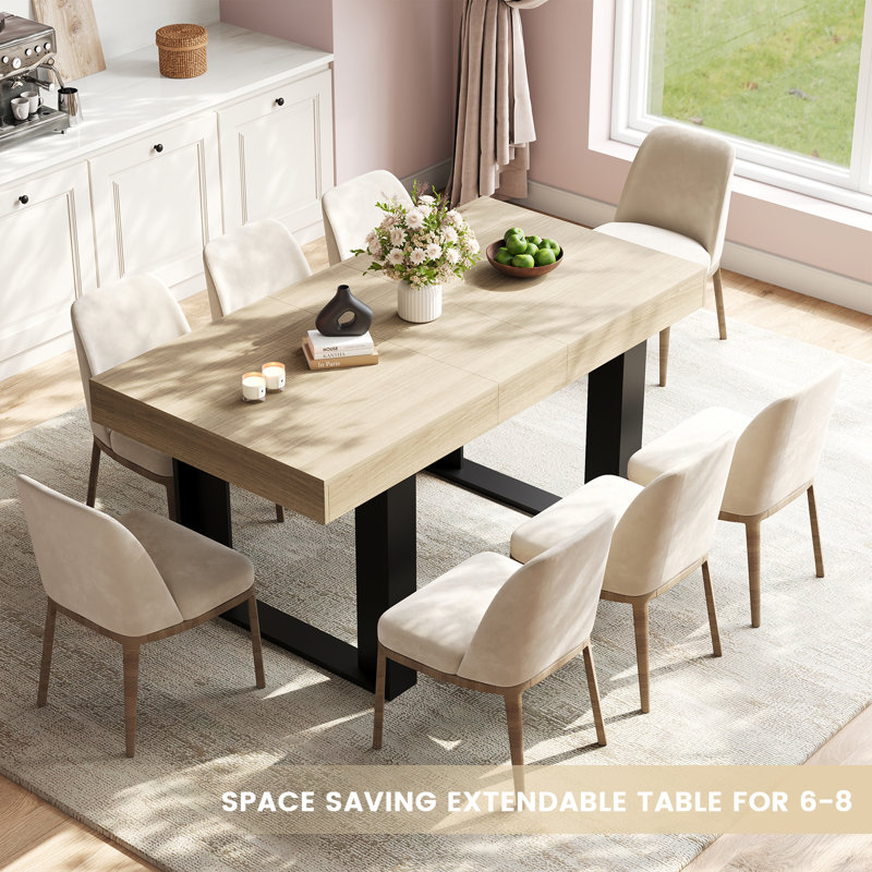 Extendable Dining Table, Natural 