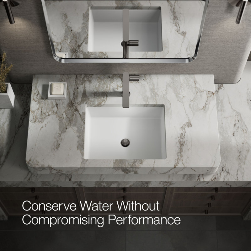Single-Handle Bathroom Faucet with Drain Assembly, Vibrant Titanium