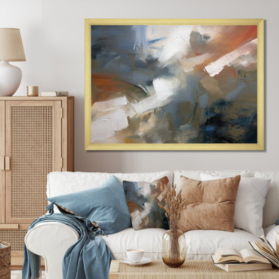 Comforting Blue Nova Awareness Abstract I - Abstract Painting Wall Art Living Room