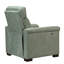 Fauteuil inclinable électrique en cuir véritable avec pieds en bois massif 36,02 po Adela-1282280051