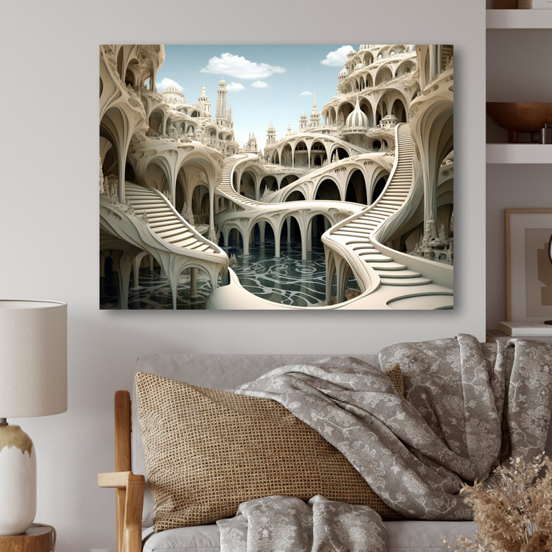 Architectural Dreamscape, H 12 po x l 20 po x P 1 po