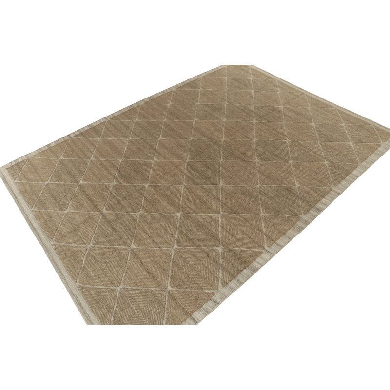 Scandinavian Wool Geometric Area Rug, Rectangle 10' x 14'