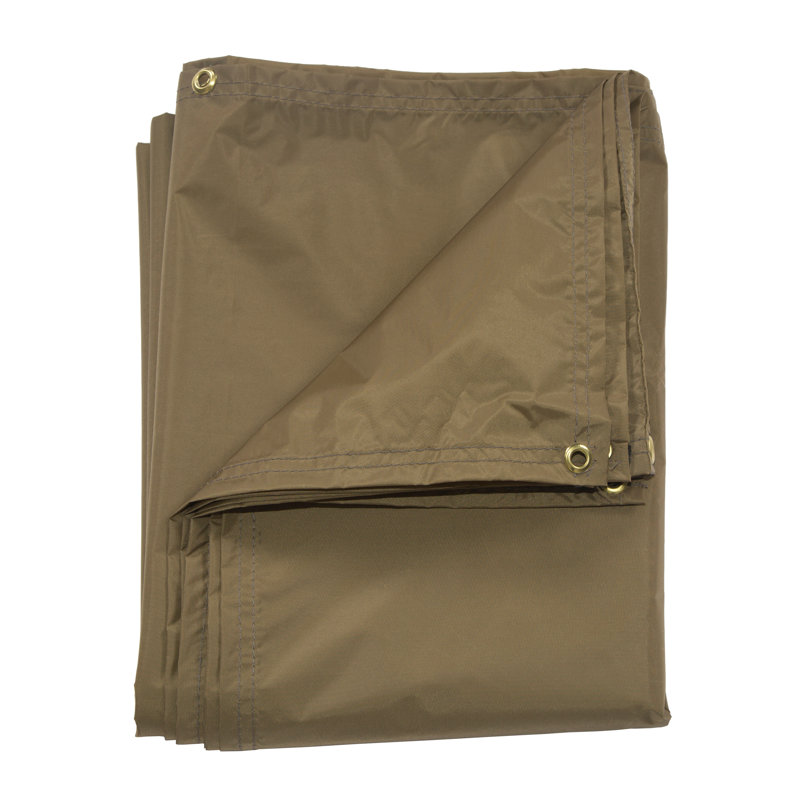Heavy Duty Brown Nylon Tarp with Grommets, 7' x 9'