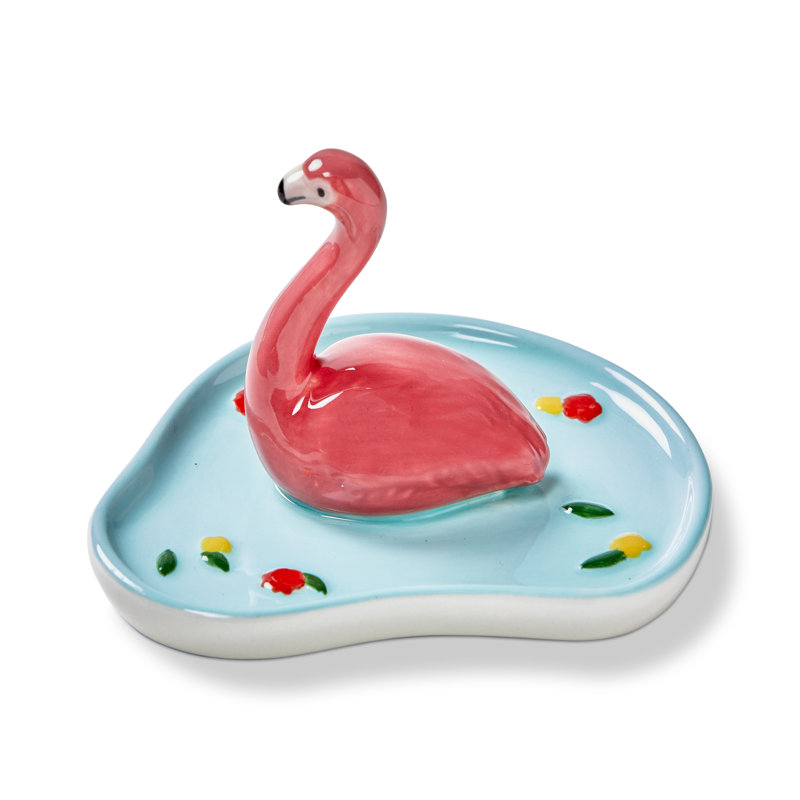 Flamingo Ring Holder Multi Earthenware Everyday