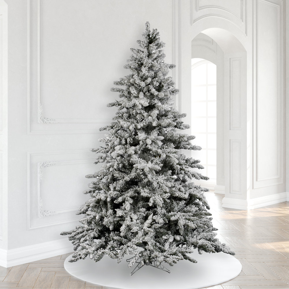 White Frosted Fir Christmas Tree, 7.5' H
