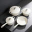 Batterie de cuisine en fonte émaillée, casseroles et poêles antiadhésives 7 pièces avec couvercles, comprenant une cocotte, une poêle et une casserole pour un chauffage uniforme sur toutes les cuisinières et la cuisson au four-124862888