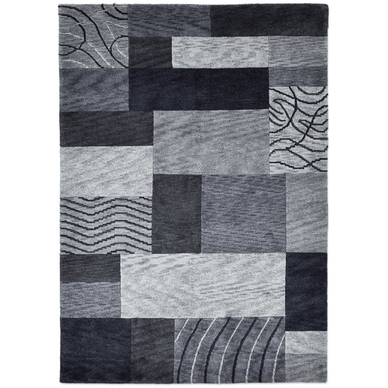 Rectangular Royal Domas Patchwork Wool Hand Tufted Area Rug
