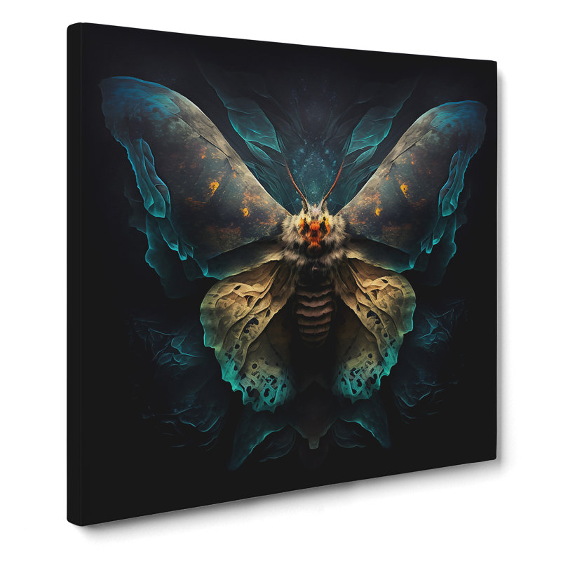 Moth Expressionism - No Frame Print, 50cm H x 50cm W x 3cm D