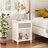 26.77''H Wooden Nightstand with One Drawer One Shelf for Kids, Adults, White+Golden handle-660844932