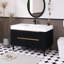 Meuble-lavabo autoportant 35,4 po avec comptoir en faux marbre 35,4 po
