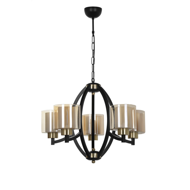 Dalonte 5 - Light Shaded Chandelier, Gold, Black