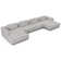 Spruce Modular Sofa Set 12 In Gris Fabric