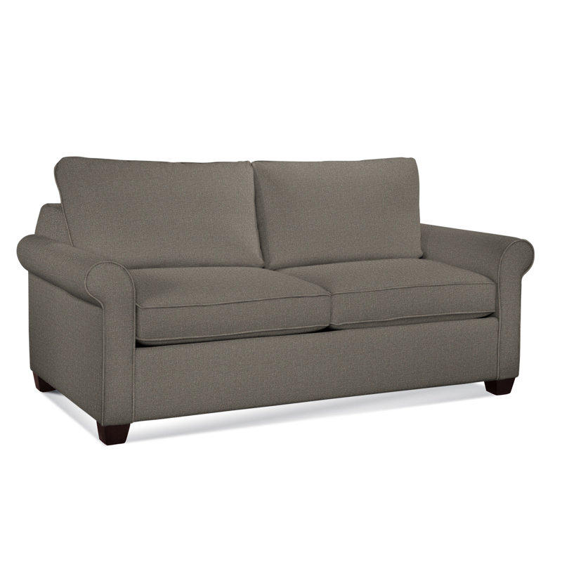 Park Lane Sofa, Java Finish, Gray Sugar Performance; 0863-84