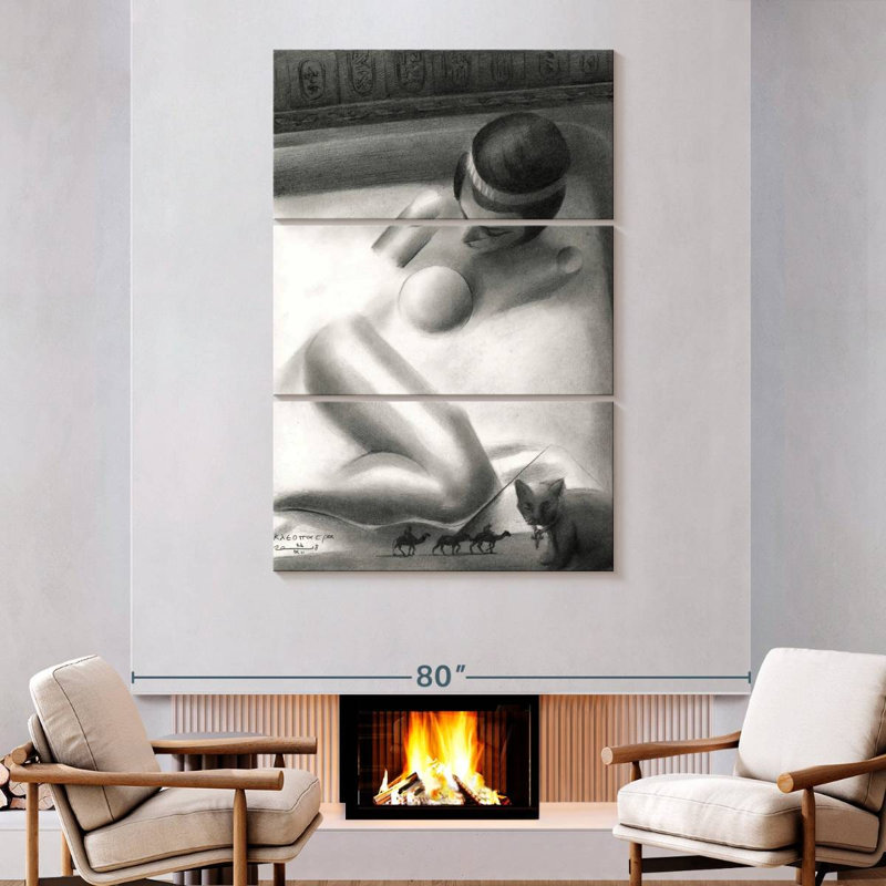 Leisha Bathing Cleopatra, 74" H x 48" W